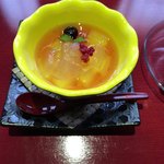 旬菜湯宿 大忠 - 朝のデザート。アロエの蜜漬け。