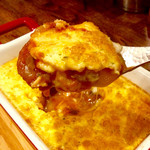 イタリアンバール ミーオ - "ナスとモッツァレラチーズのふんわり玉子グラタン"のリフト。