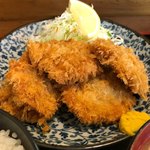 小料理 筑波 - 一口カツ定食 870円。