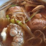 Nihachi Soba Ikki - スープ？出汁？美味かった（╹◡╹）鴨肉は硬め。