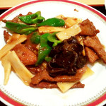 北京 - 本日のランチから「レバーと竹の子の炒め」定食