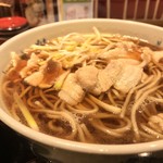 味奈登庵 - #食べログ的に撮るとこうなる。  
      肉もネギもプリタツでウレシイ♡