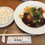 洋食屋料理番 - 2017.11.1  カキフライのせベーコントマトチーズハンバーグ