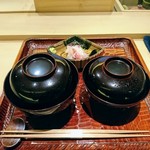 懐石ふじ - 向付、汁、飯