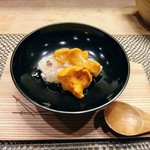 すし処 みや古分店 - ウニは釧路の昆布森、蒸し鮑の出汁がけ