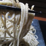 そば くら富 - 芦原福井在来種使用の「ざる」もけっこう粗い粉使用の玄挽き