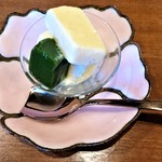 祇園もりわき - 『バニラアイスと抹茶ゼリー』～♪(*￣∇￣)ﾉ