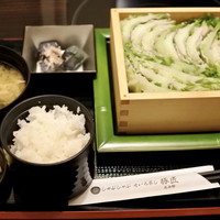 豚しゃぶ せいろ蒸し専門店 豚匠 北浜邸 - 桜ポークと白菜のミルフィーユせいろ御膳1000円