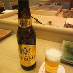 すし善 - ヱビスビール　870円