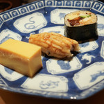 鮨 さいとう - 玉、穴子、太巻き