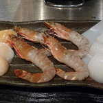 わらおうや - 海鮮盛合せ：1500円（海老、ホタテ、イカ）