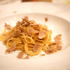 Ristrante La ciau - 料理写真:スパゲッティーニ　カルボナーラ　ポルチーニ茸とアルバ産白トリュフ