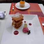 ホテルブレストンコート ザ・ラウンジ - ミルフィーユとマンダリンオレンジのシャルロット