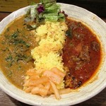 SPICY CURRY 魯珈 - 選べる2種カレー(牛すねの薬膳＆クリーミィ野菜コルマver)