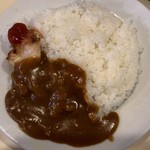 レストランいづみ - Bランチ（魚フライ・ハンバーグ・クリームコロッケ・目玉焼き・サラダ） ¥850 のライス