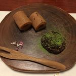 鰻はし本 - 柿とキウイの羊羹・栗の渋皮煮