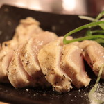 Sumiyaki Toritaka - モモとムネ肉のたたき¥650