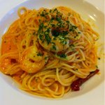 小海老のガンベロッティー 〜トマトの生クリーム〜