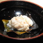 菊鮨 - ◆タチ・・低温調理し、昆布出汁に半日浸したしな。 上質なタチで美味しいこと。白子好きには堪りませんワ。