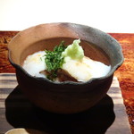 菊鮨 - ◆ノドグロ（対馬）の蒸し鮨、自然薯かけ。