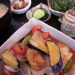 FUKU豆 - 赤魚と海老の黒酢あんかけランチ①
