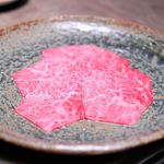 USHIGORO S. - 田村牛 リブ芯の焼きしゃぶ 自家製の薬味ポン酢