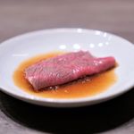 USHIGORO S. - 田村牛 リブ芯の焼きしゃぶ 自家製の薬味ポン酢