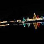 Ramen Nishiki - 外の、クリスマスイルミネーション。