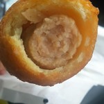 岡西精肉店 - アメリカンドッグのフニャフニャソーセージ