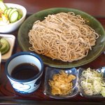 そば処川岸 - 天丼とせいろのセット