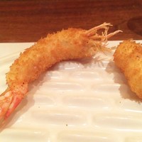 串処 最上 心斎橋店 - えびとうずらの玉子？