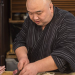 三笠鮨 - 菅山浩（すがやまひろし）親方（おやかた）【掲載許可濟】　※2017-12撮影