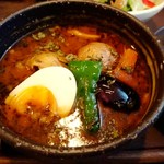 おおげつ - ミディアムセットのチキン野菜カレー