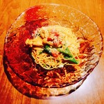 カフェシャララ - 厚切りベーコンのトマトパスタ