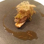 鰆　焼腸　ポワロー　白葱　鼓油　葱油　XO醤