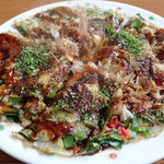 飯田お好み焼き店 - 「ネギお好み　肉玉」（400円）