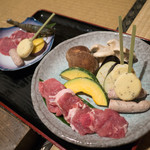 鶴の湯別館 山の宿 - 夕飯の焼き物