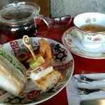 古民家cafe 甘欧 - アフタヌーンティー　お膳の一段目