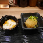 他人丼専門店 あか乃 - 汲み出し湯葉、おろしポン酢