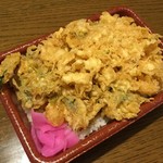 天ぷ羅 重天 - 天ぷ羅 重天　「海老かき揚げ天丼」900円　タレかける前