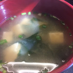 おふくろ亭 - 白ホル定食 ニンニク醤油 飯大 温泉玉子 500円