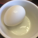 おふくろ亭 - 白ホル定食 ニンニク醤油 飯大 温泉玉子 500円