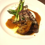 ★ Grilled Japanese black beef thigh and foie gras poire Rossini style
