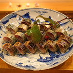 旬席 鈴江 - 淡路産の鯖寿司 と 炙り淡路産の鯖寿司