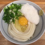 自家製さぬきうどんと肉 甚三 - 月見しょうゆ（冷） + 山芋