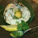 生け簀の甲羅 - かにみそ甲羅焼き(税込880円)