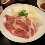 そば庵しづか亭 - 豚ロースしゃぶしゃぶ