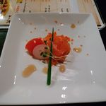 しあわせ中華そば食堂 にこり - サーモンのカルパッチョ