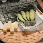 しん - 焼き海苔（チーズ・かに味噌付）