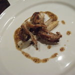 トラットリア・アルベロ - 魚料理／ソフトシェルクラブとホワイトアスパラのトリュフソース